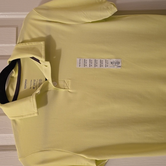 THEREABOUTS WHITE AND SONOMA YELLOW BRANDS BOYS POLOS BOTH SIZE MEDIUM 10/12 - Picture 6 of 9